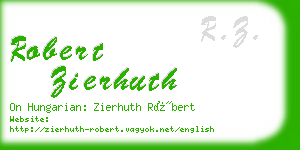 robert zierhuth business card